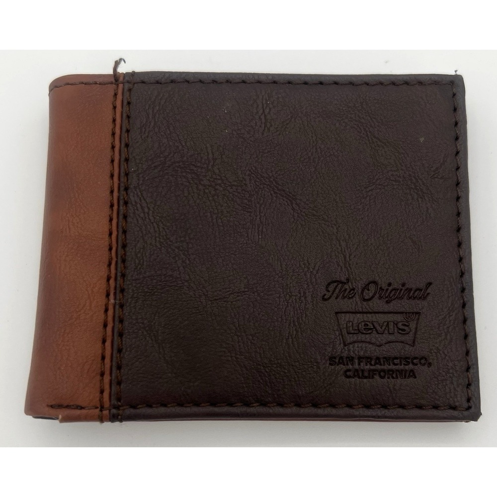 Levi's Wallet Brown Tan Two Tone Men's Bifold with RFID Blocking 31LP220115